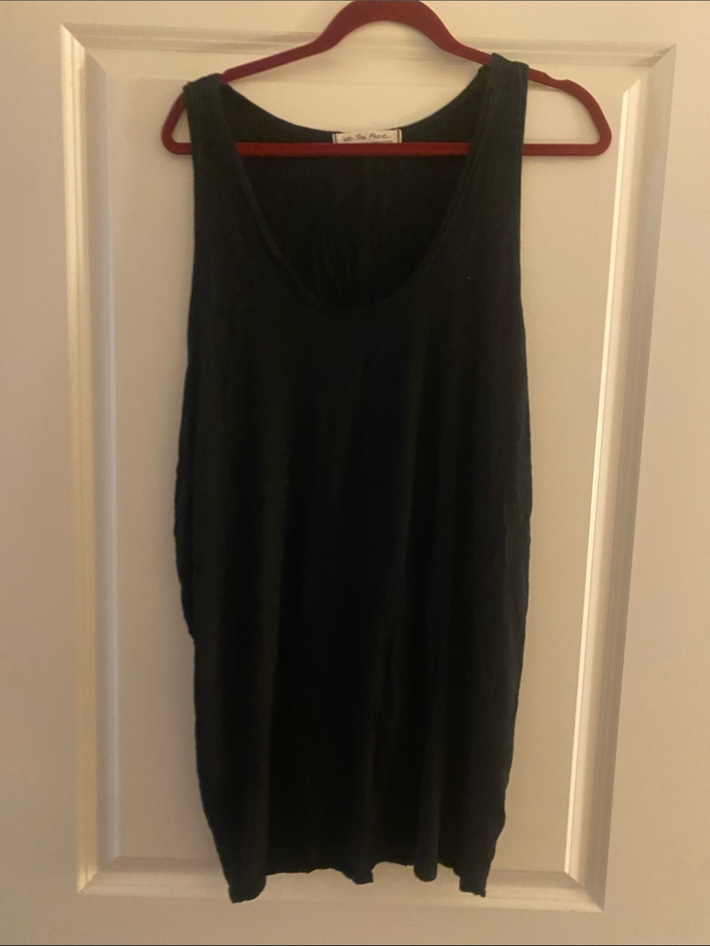 Free People Black Scoop Neck Tank Top